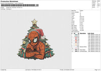 Spiderman Christmas 161224 Embroidery File 6 size