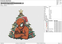 Spiderman Christmas 161224 Embroidery File 6 size