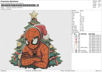 Spiderman Christmas 161224 Embroidery File 6 size