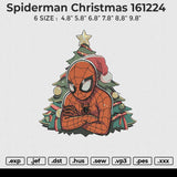 Spiderman Christmas 161224 Embroidery File 6 size