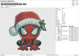 spiderman cibby xmas Embroidery File 6 size