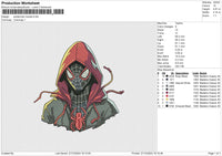 Spiderman Hoodie Embroidery File 6 size