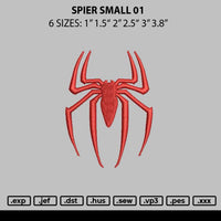 Spider Small 01 Embroidery File 6 sizes