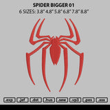 Spider Bigger 01 Embroidery File 6 sizes