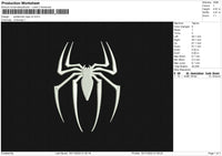 Spiderman logo v2 Embroidery File 6 size