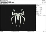 Spiderman logo v2 Embroidery File 6 size