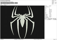 Spiderman logo v2 Embroidery File 6 size