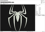 Spiderman logo v2 Embroidery File 6 size