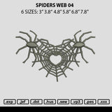 Spiders Web 04 Embroidery File 6 sizes