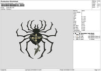 Spider 2312 Embroidery File 6 sizes