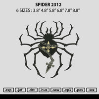 Spider 2312 Embroidery File 6 sizes