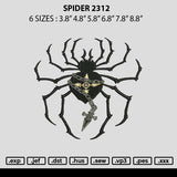 Spider 2312 Embroidery File 6 sizes