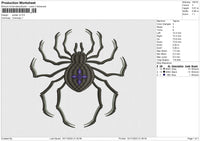 Spider v2 Embroidery File 6 size