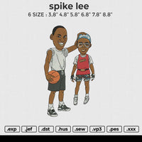 Spike Lee Embroidery File 6 size