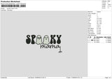 Spookytext 1709b Embroidery File 6 sizes