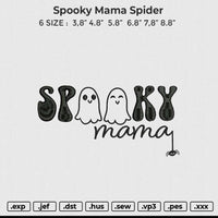 Spooky Mama Spider Embroidery File 6 size