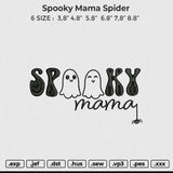 Spooky Mama Spider Embroidery File 6 size