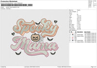 Spooky Mama Spider2 Embroidery File 6 size