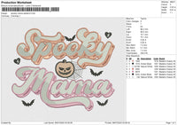 Spooky Mama Spider2 Embroidery File 6 size