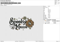 Spooky mama spider v3 Embroidery File 6 size