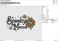 Spooky mama spider v3 Embroidery File 6 size