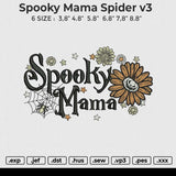 Spooky mama spider v3 Embroidery File 6 size