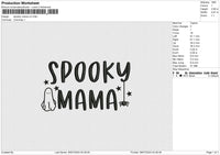 Spooky Mama v2 Embroidery File 6 size