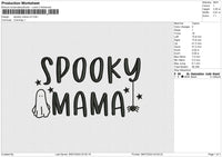 Spooky Mama v2 Embroidery File 6 size