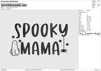 Spooky Mama v2 Embroidery File 6 size