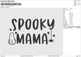 Spooky Mama v2 Embroidery File 6 size