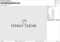 Spooky Season Simple Embroidery File 6 size