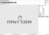 Spooky Season Simple Embroidery File 6 size