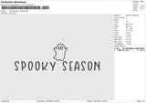 Spooky Season Simple Embroidery File 6 size