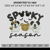 Spookytext V3 1809 Embroidery File 6 sizes