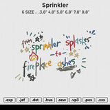 Sprinkler Embroidery File 6 size