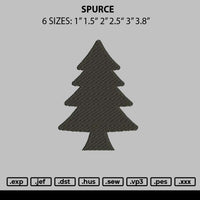 Spruce Embroidery File 6 sizes