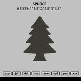 Spruce Embroidery File 6 sizes