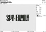 Spy x family Embroidery File 6 size