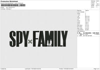 Spy x family Embroidery File 6 size