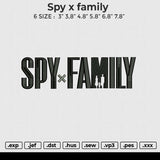 Spy x family Embroidery File 6 size