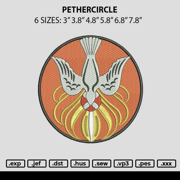Pethercircle Embroidery File 6 sizes