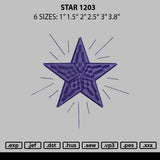 Star 1203 Embroidery File 6 sizes