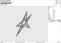 Star Bw Embroidery File 6 size