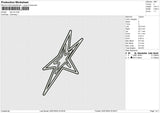 Star Bw Embroidery File 6 size