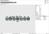 Starwars Warrior 501 Embroidery File 6 sizes