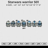 Starwars Warrior 501 Embroidery File 6 sizes