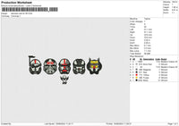 Starwars Warrior 99 Embroidery File 6 sizes