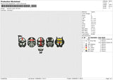 Starwars Warrior 99 Embroidery File 6 sizes