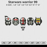 Starwars Warrior 99 Embroidery File 6 sizes