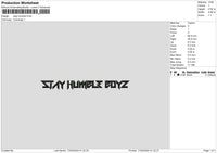 Humbletext Embroidery File 6 sizes